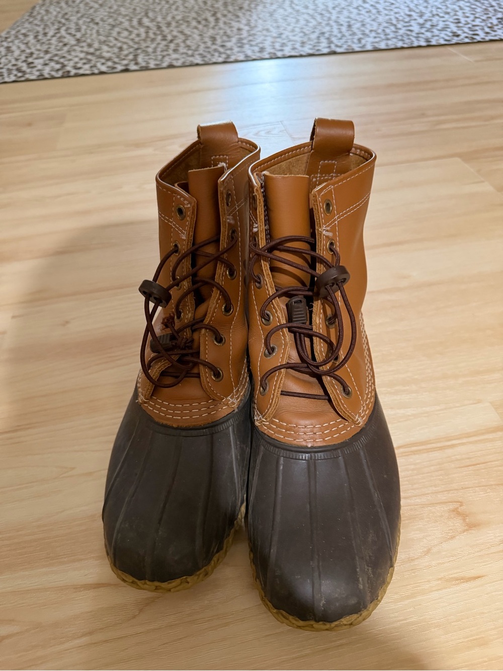 L.L. Bean Brown and Dark Brown Duck Boots